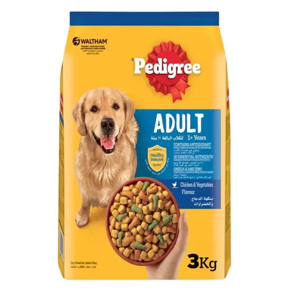 Pedigree Chicken & Vegetables Adult Dry Dog Food 3KG - Pack of 101.webp