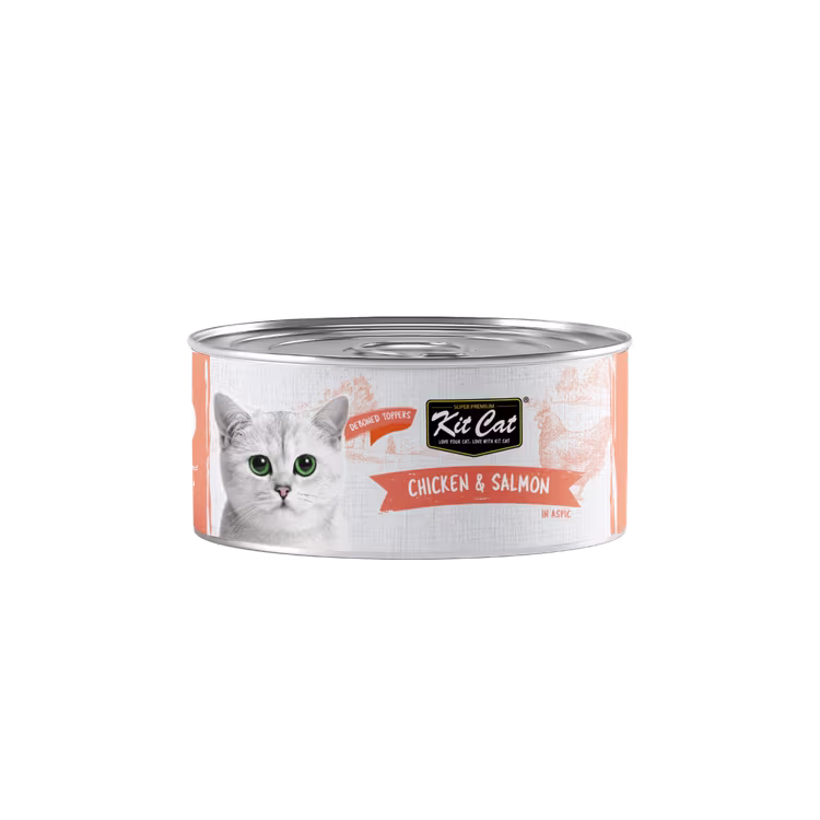 Kit Cat Deboned Chicken & Salmon Toppers Wet Cat Food 80g.avif